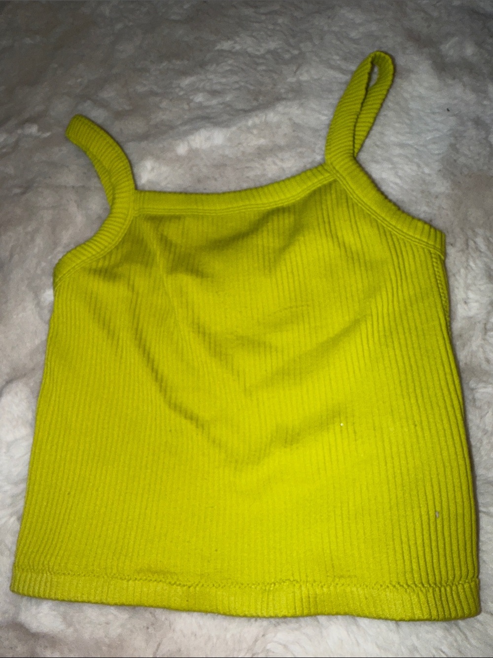 Bright Yellow Ribbed Tank Top Gypsy & Jade Ribbed Crop Top